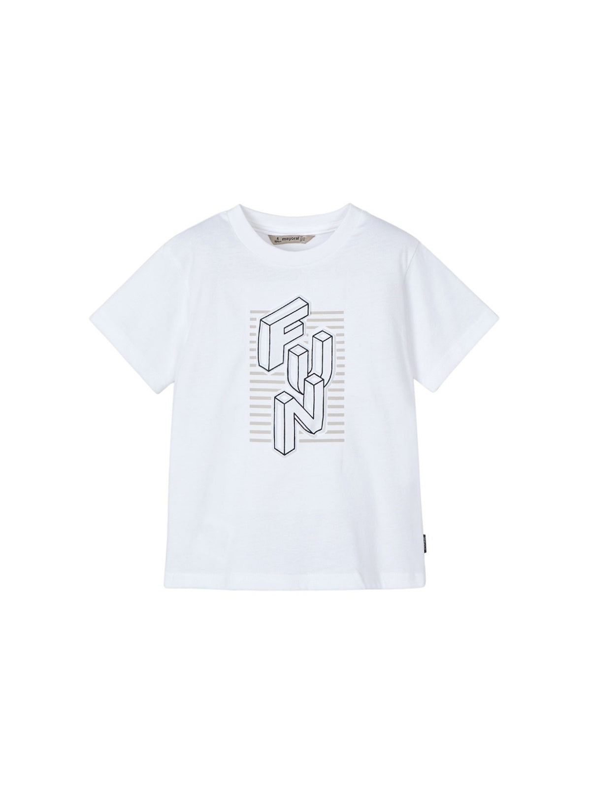 Camiseta m/c embossed "fun" Branco (Branco)  para Menino - Mayoral