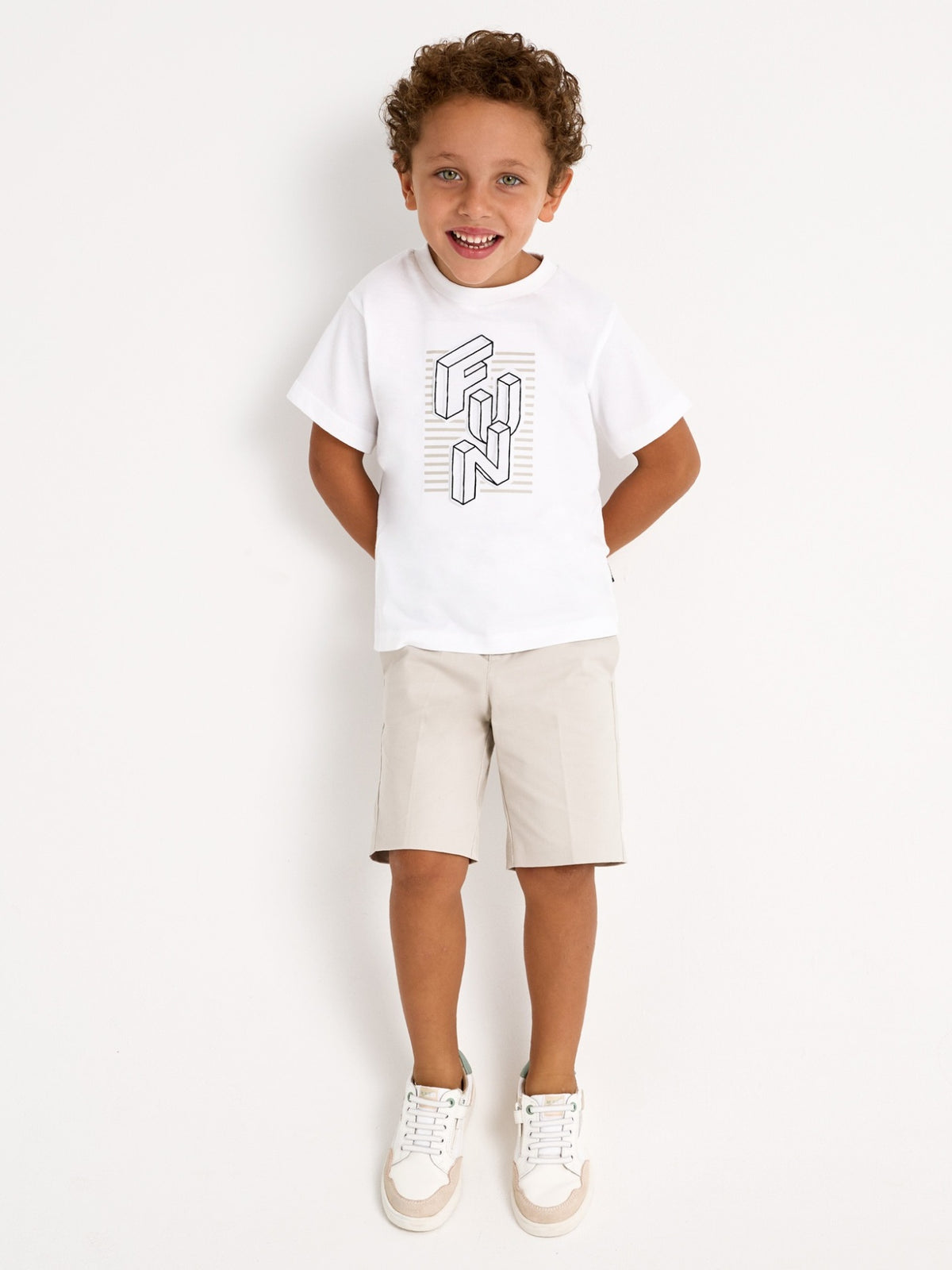 Camiseta m/c embossed "fun" Branco (Branco)  para Menino - Mayoral