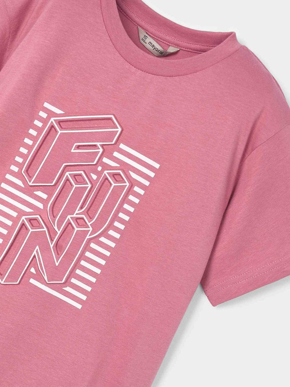 Camiseta m/c embossed "fun" Guayaba (Rosa Velho)  para Menino - Mayoral