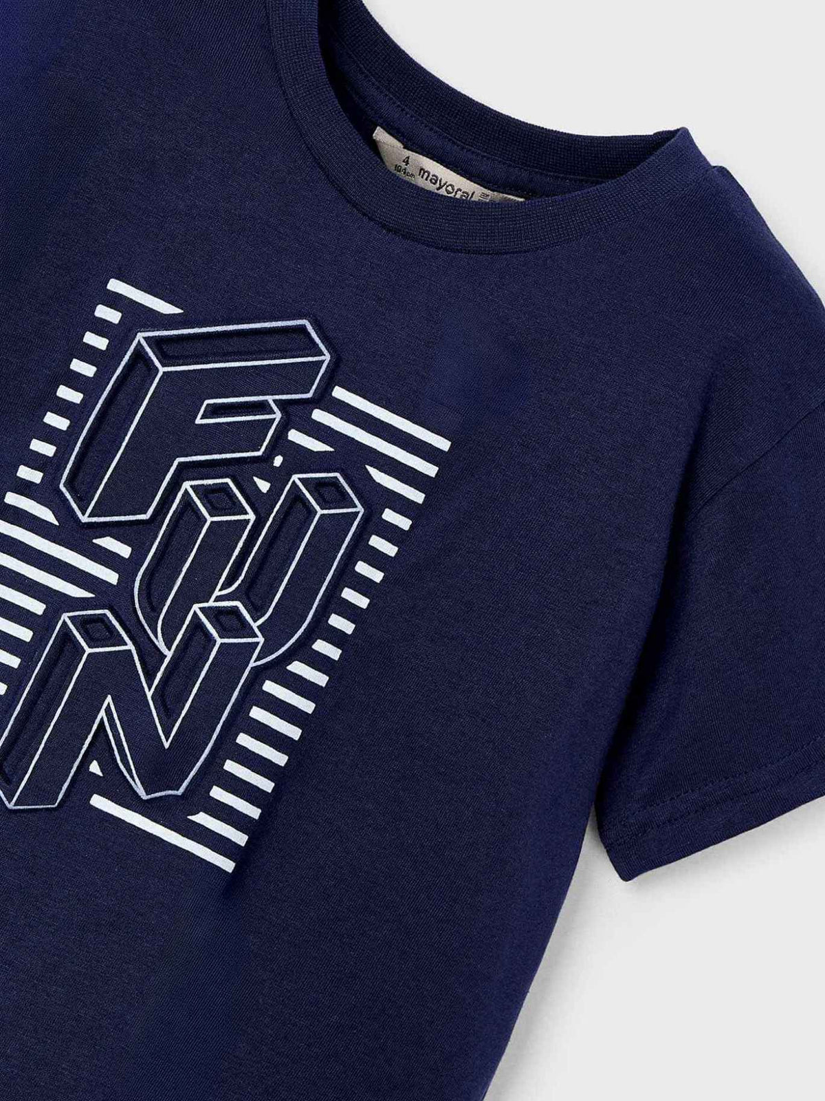 Camiseta m/c embossed "fun" Marinho (Marinho)  para Menino - Mayoral