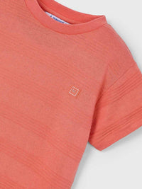 T´shirt estruturada Dark peach (Laranja Outono)  para Menino - Mayoral