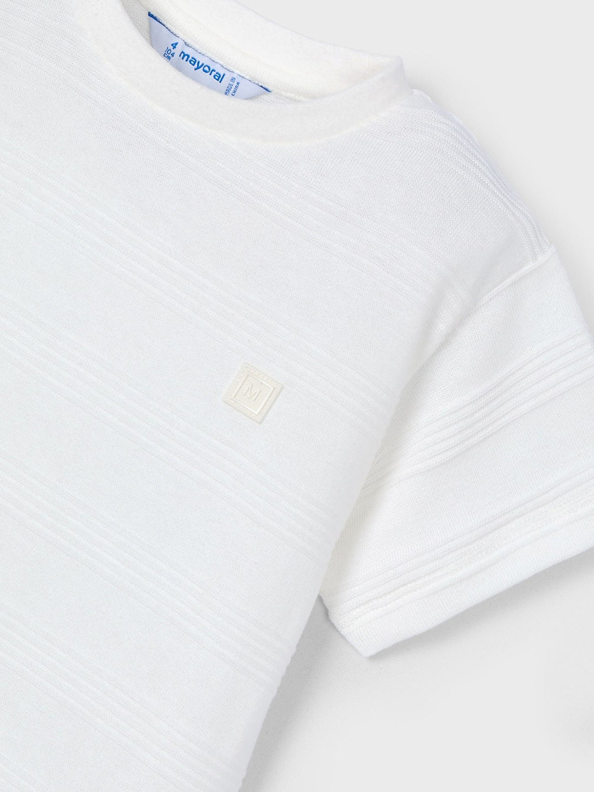T´shirt estruturada Nata (Creme / Pérola)  para Menino - Mayoral