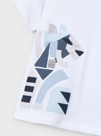 Camiseta m/c "creativity" Branco (Branco)  para Menino - Mayoral