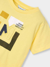 T´shirt embossed "m" Amarelo (Amarelo)  para Menino - Mayoral