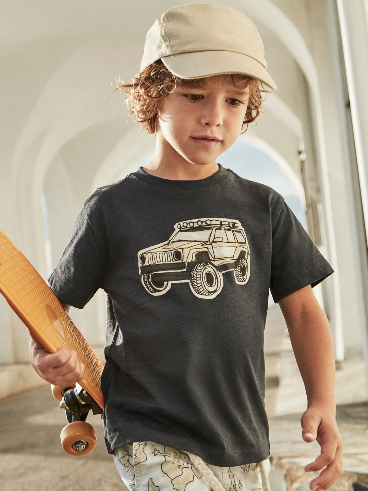 Camiseta m/curta flame Asfalto (Cinza Escuro)  para Menino - Mayoral