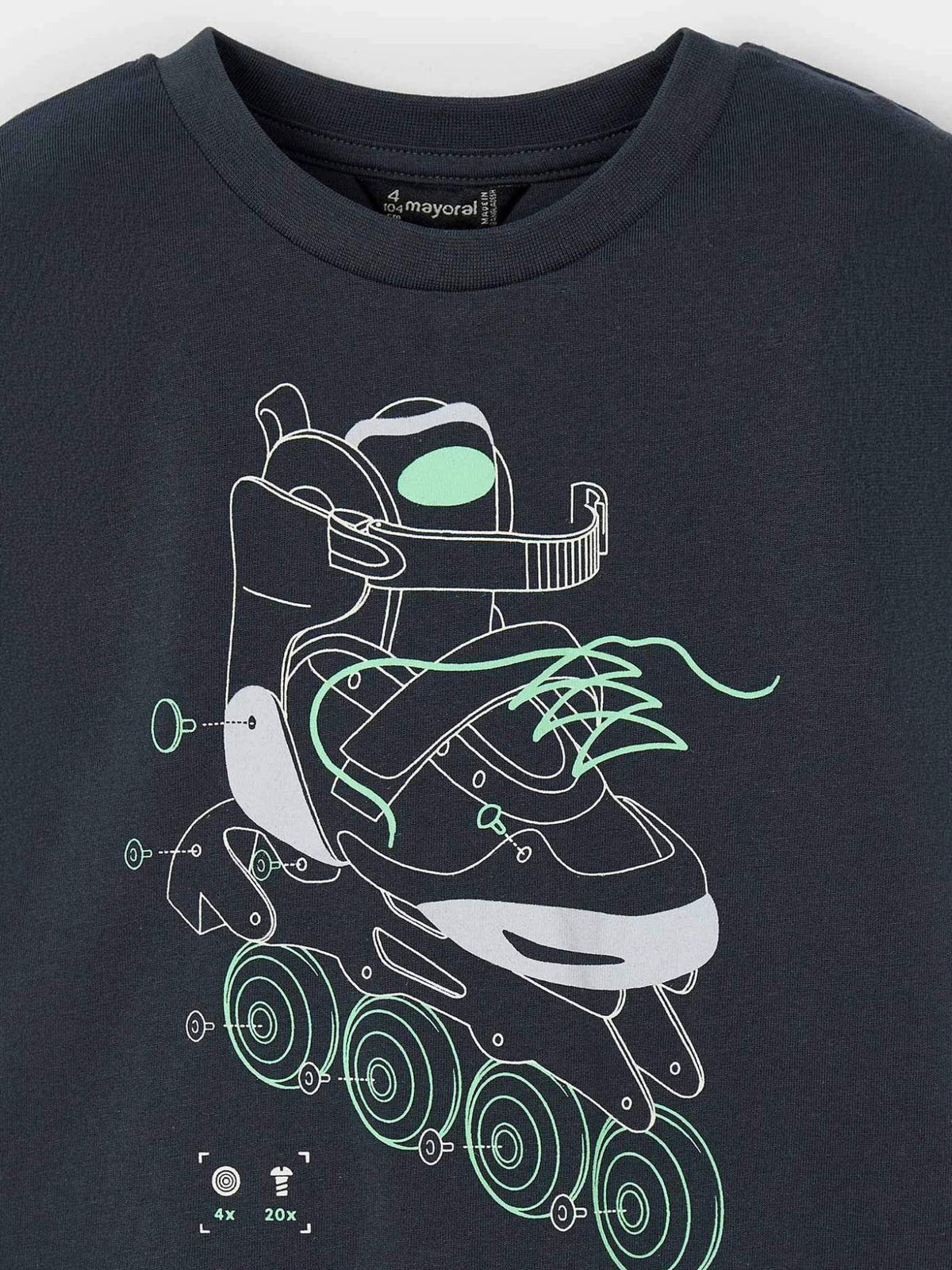 T´shirt glow in the dark Asfalto (Cinza Escuro)  para Menino - Mayoral