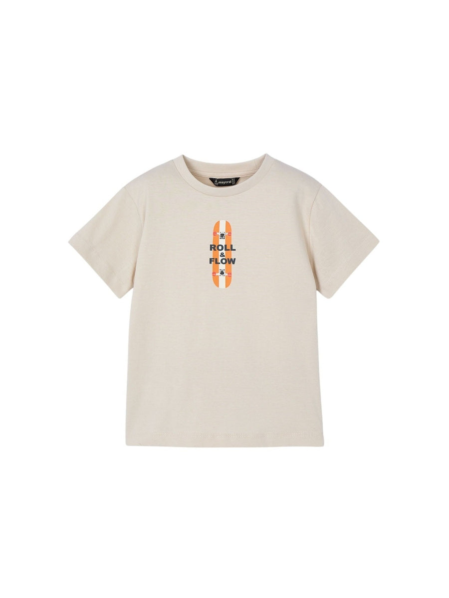 Camiseta m/c "roll and flow" Quartzo (Bege)  para Menino - Mayoral