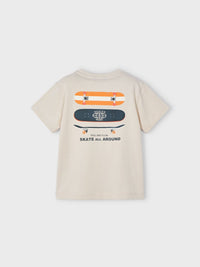 Camiseta m/c "roll and flow" Quartzo (Bege)  para Menino - Mayoral