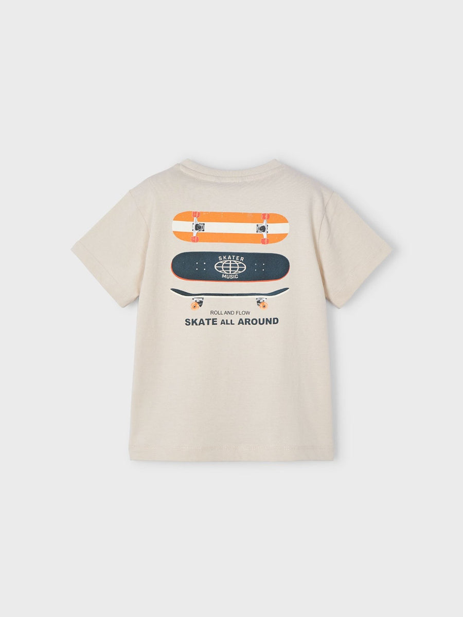 Camiseta m/c "roll and flow" Quartzo (Bege)  para Menino - Mayoral