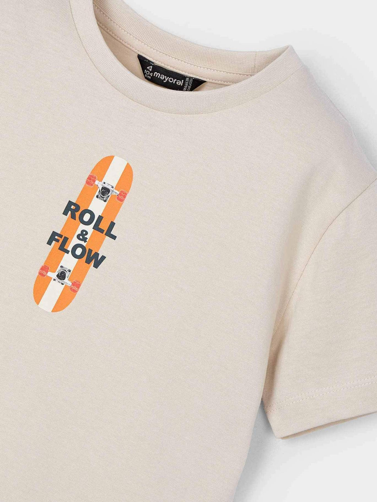 Camiseta m/c "roll and flow" Quartzo (Bege)  para Menino - Mayoral