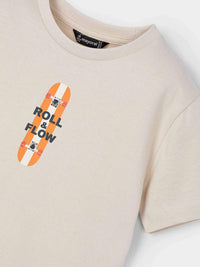 Camiseta m/c "roll and flow" Quartzo (Bege)  para Menino - Mayoral