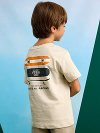Camiseta m/c "roll and flow" Quartzo (Bege)  para Menino - Mayoral