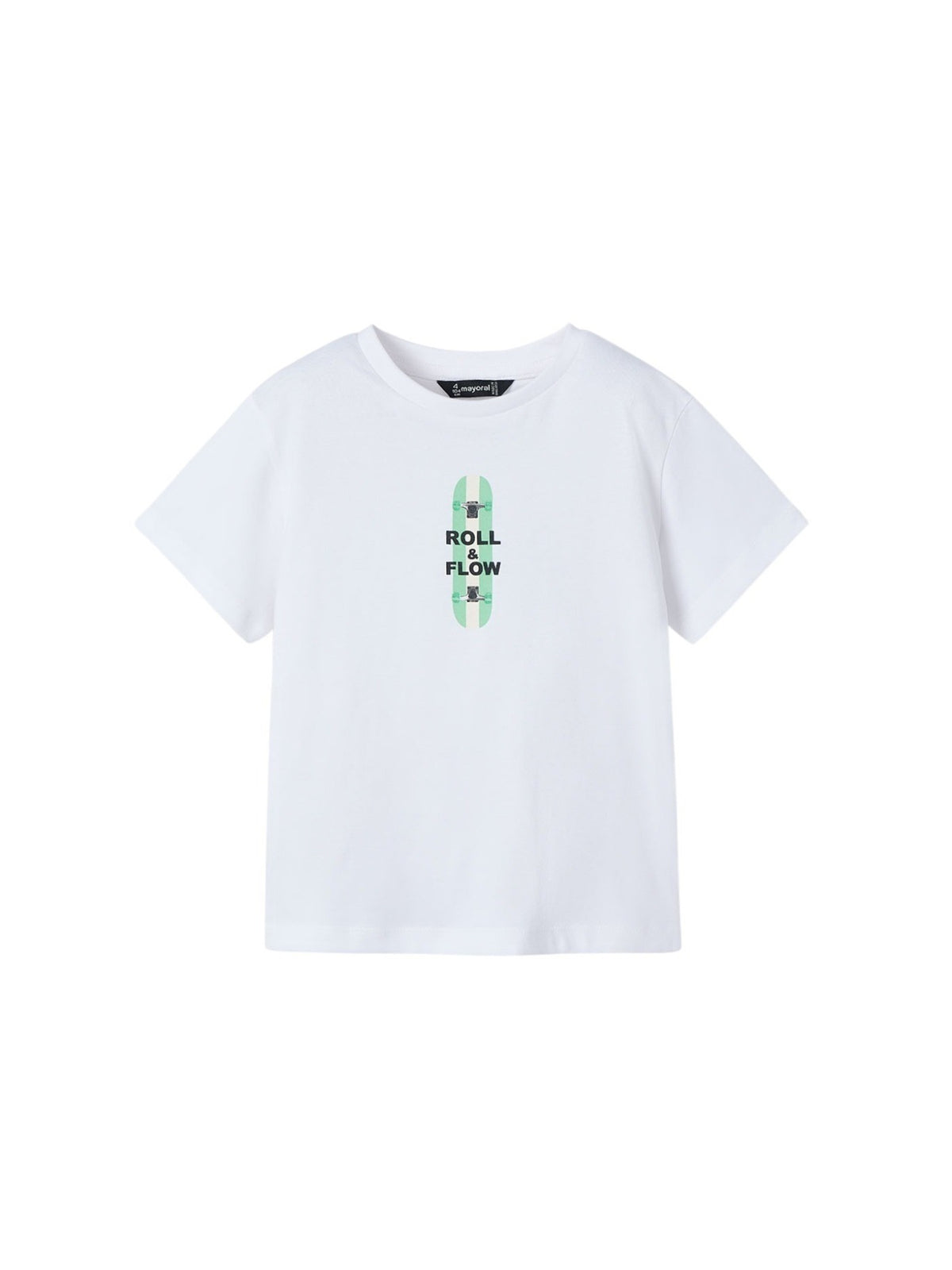 Camiseta m/c "roll and flow" Branco (Branco)  para Menino - Mayoral