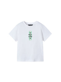 Camiseta m/c "roll and flow" Branco (Branco)  para Menino - Mayoral