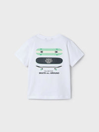 Camiseta m/c "roll and flow" Branco (Branco)  para Menino - Mayoral