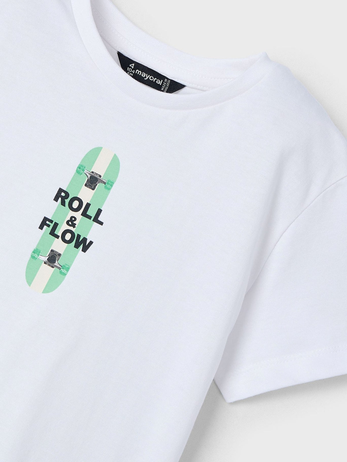 Camiseta m/c "roll and flow" Branco (Branco)  para Menino - Mayoral