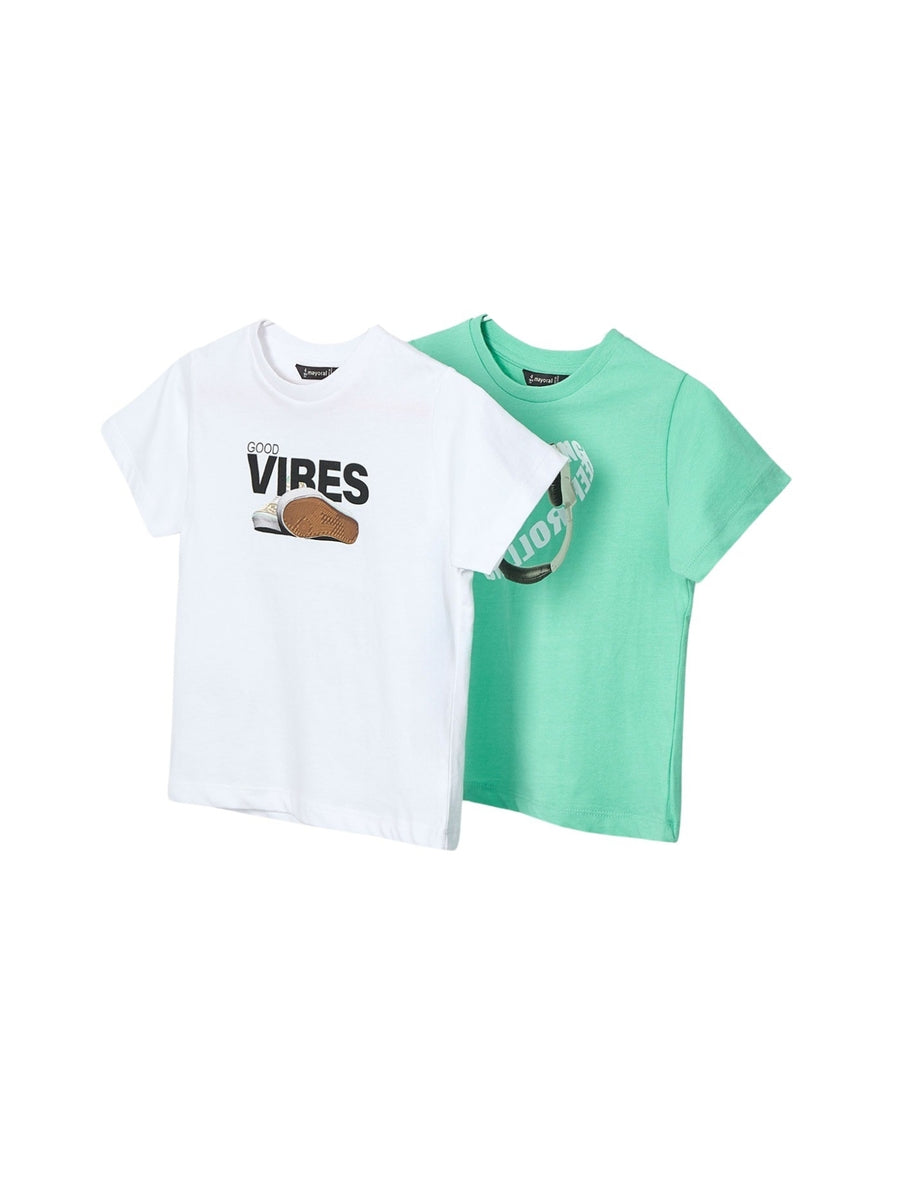 Set 2 t´hirts athletics Azul água (Celeste)  para Menino - Mayoral