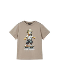 Camiseta m/c "keep rolling" Deserto (Bege)  para Menino - Mayoral