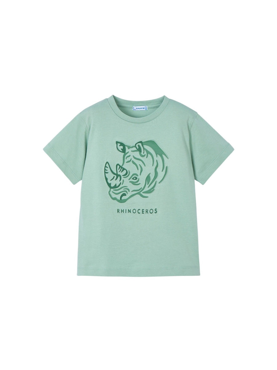 T´shirt embossed "rhino" Loureiro (Azeitona)  para Menino - Mayoral