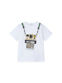 Camiseta m/curta ilusão Branco (Branco)  para Menino - Mayoral