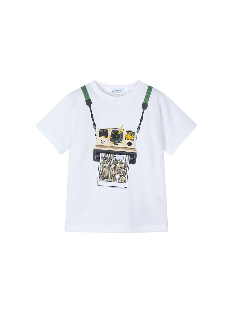 Camiseta m/curta ilusão Branco (Branco)  para Menino - Mayoral