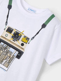 Camiseta m/curta ilusão Branco (Branco)  para Menino - Mayoral