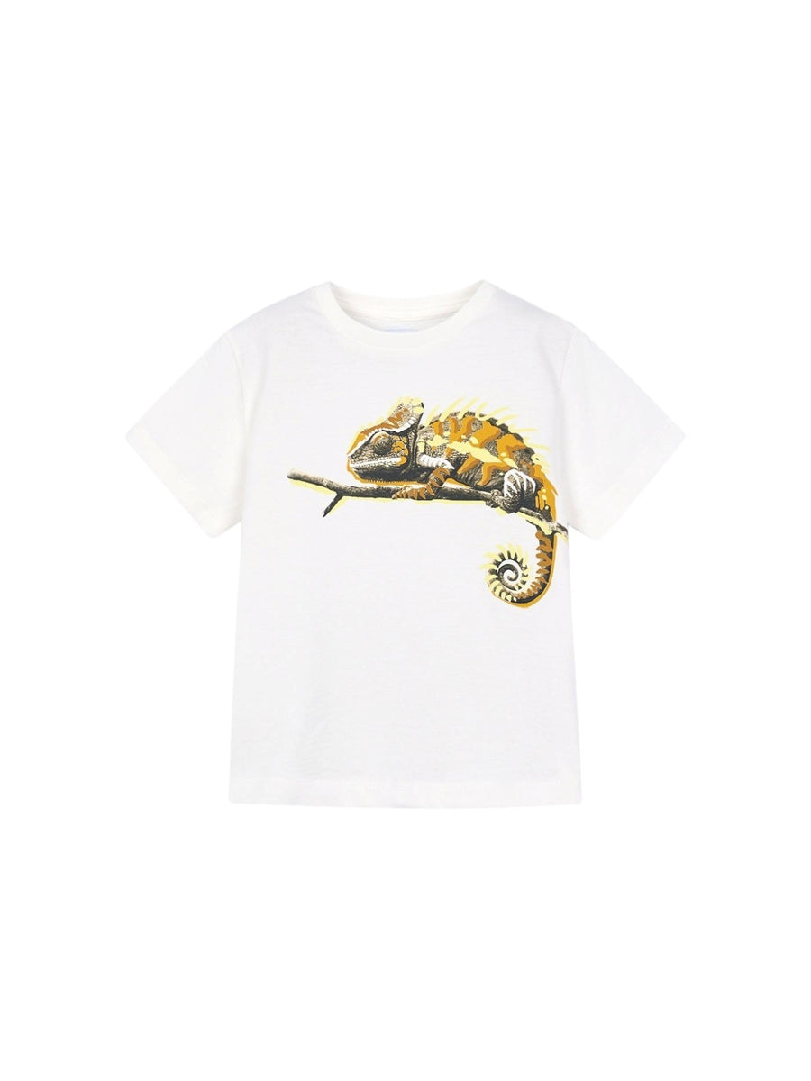 Camiseta m/c chameleon Nata (Creme / Pérola)  para Menino - Mayoral