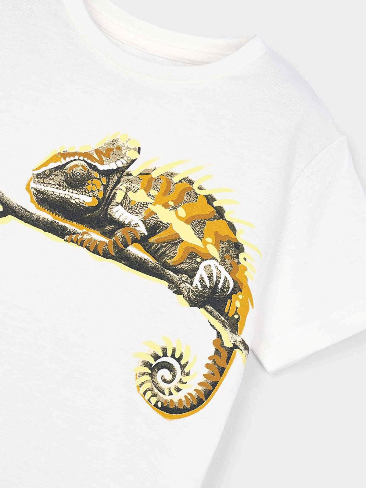 Camiseta m/c chameleon Nata (Creme / Pérola)  para Menino - Mayoral