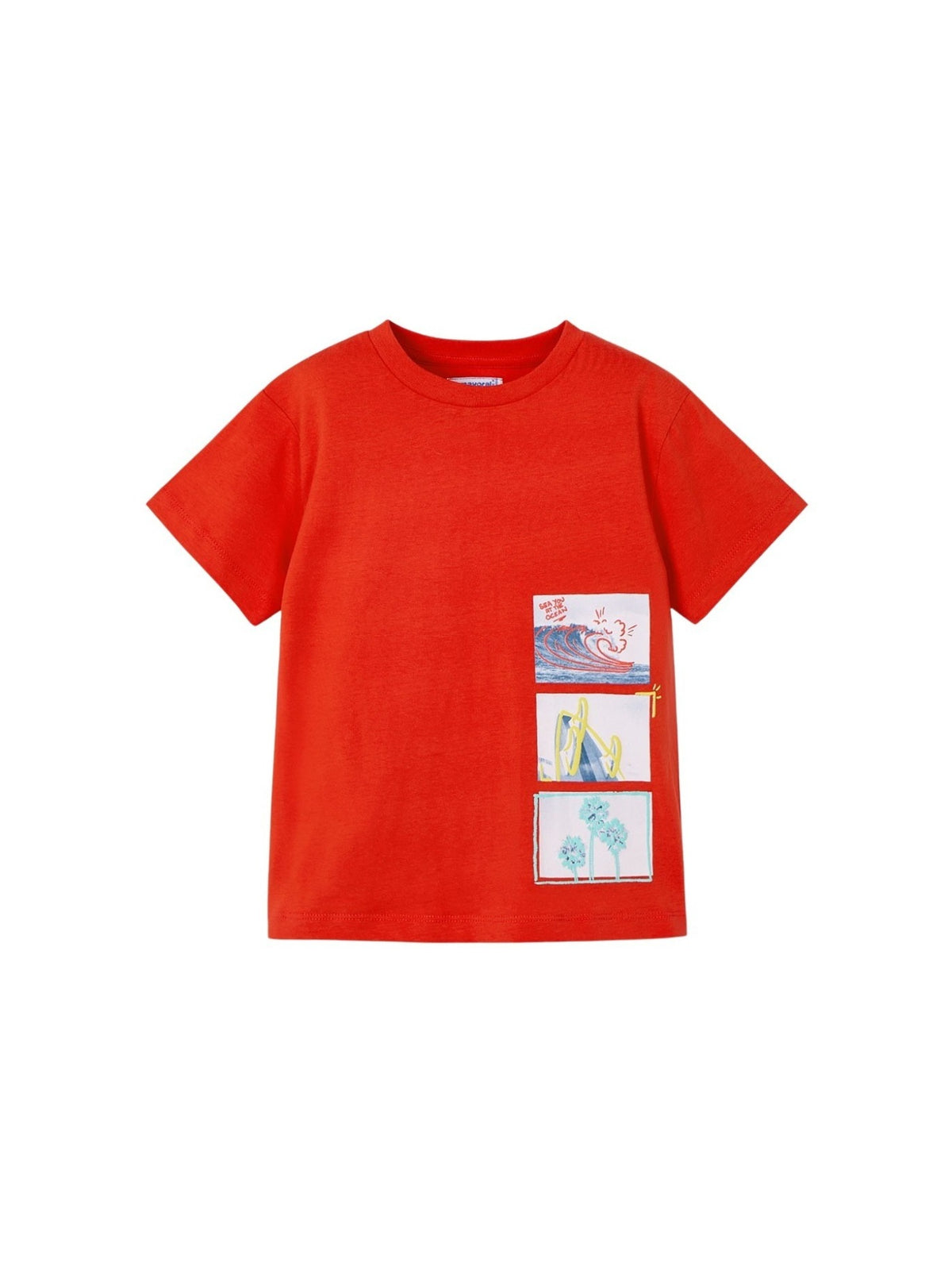 Camiseta m/curta "waves" Vermelho (Vermelho)  para Menino - Mayoral