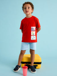 Camiseta m/curta "waves" Vermelho (Vermelho)  para Menino - Mayoral
