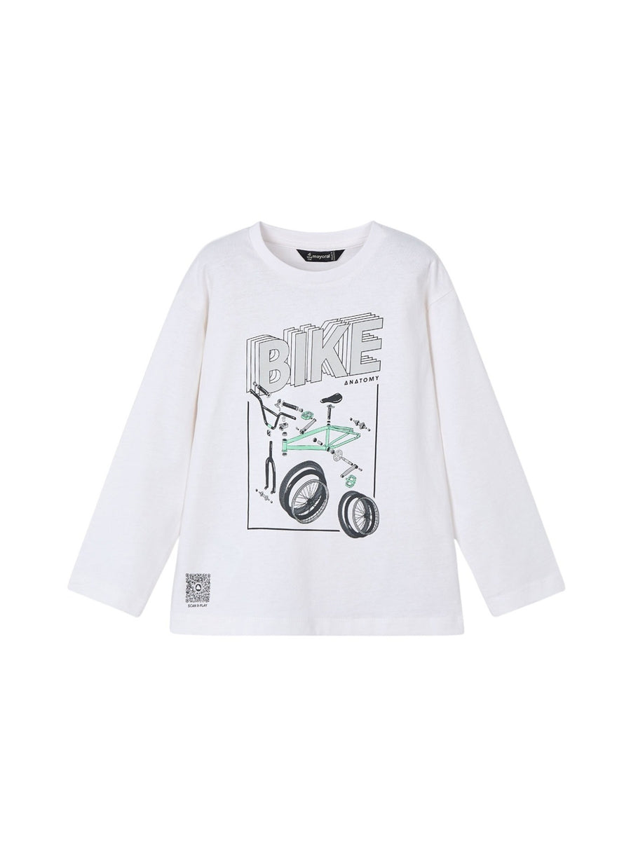 Camisola "bike" Branco (Branco)  para Menino - Mayoral