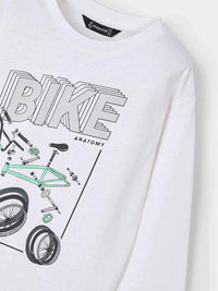 Camisola "bike" Branco (Branco)  para Menino - Mayoral