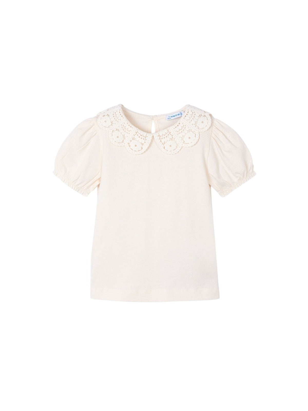 Blusa gola crochê Osso (Bege)  para Menina - Mayoral