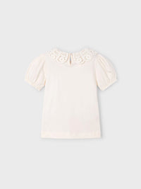 Blusa gola crochê Osso (Bege)  para Menina - Mayoral