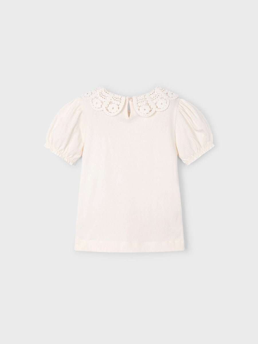 Blusa gola crochê Osso (Bege)  para Menina - Mayoral