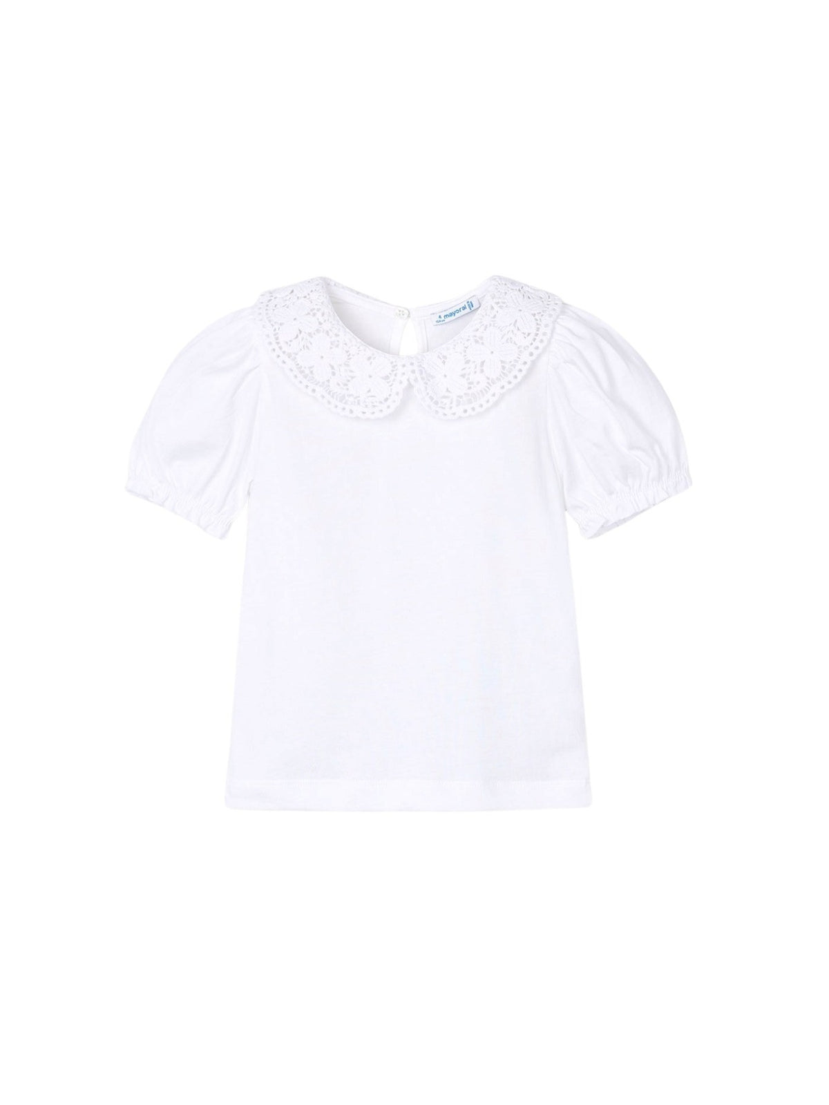 Blusa gola crochê Branco (Branco)  para Menina - Mayoral