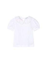 Blusa gola crochê Branco (Branco)  para Menina - Mayoral