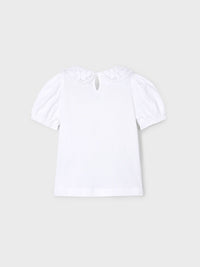 Blusa gola crochê Branco (Branco)  para Menina - Mayoral