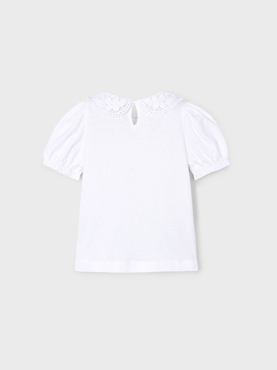Blusa gola crochê Branco (Branco)  para Menina - Mayoral