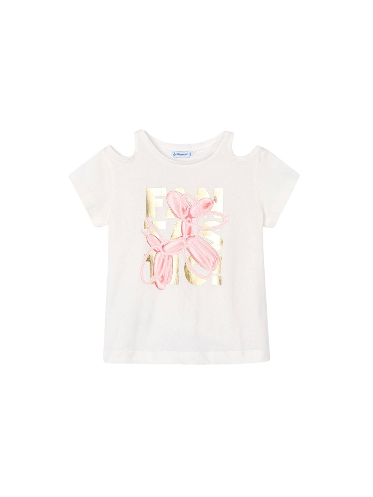 T´shirt cut out Crú (Creme / Pérola)  para Menina - Mayoral