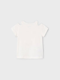 T´shirt cut out Crú (Creme / Pérola)  para Menina - Mayoral