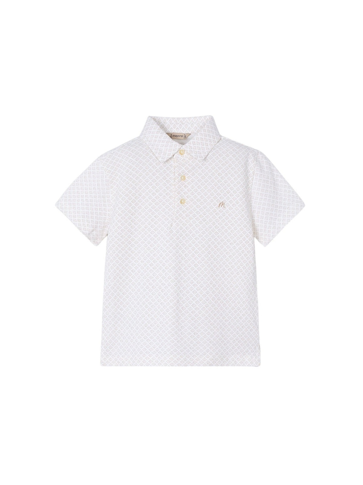 Polo m/curta estampada Areia (Bege)  para Menino - Mayoral