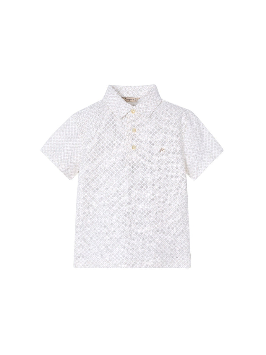 Polo m/curta estampada Areia (Bege)  para Menino - Mayoral