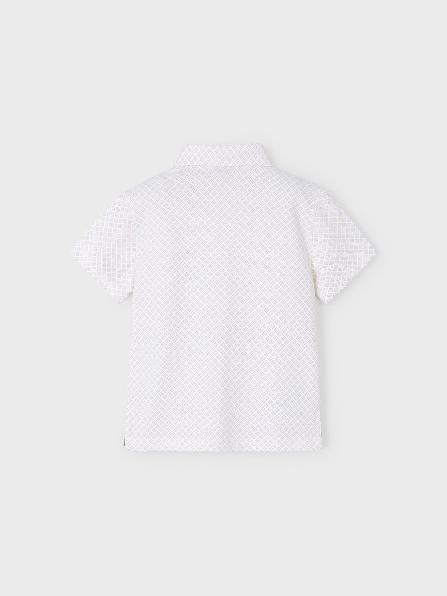 Polo m/curta estampada Areia (Bege)  para Menino - Mayoral