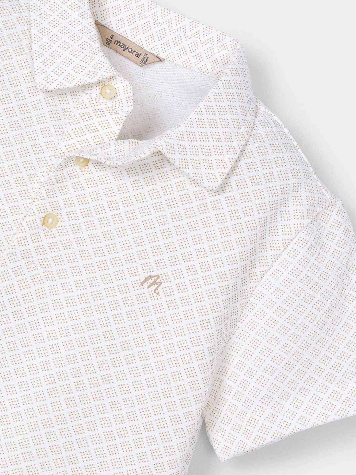 Polo m/curta estampada Areia (Bege)  para Menino - Mayoral