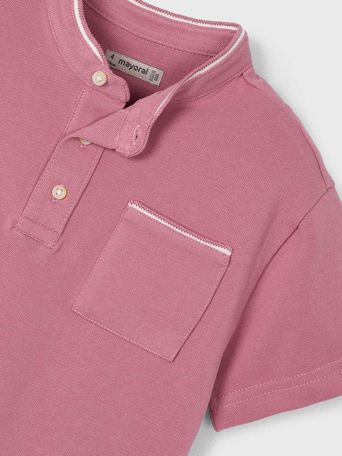 Polo m/curta gola mao Guayaba (Rosa Velho)  para Menino - Mayoral