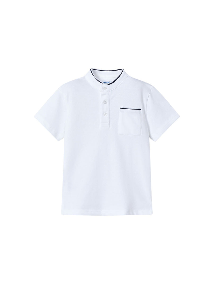 Polo m/curta gola mao Branco (Branco)  para Menino - Mayoral