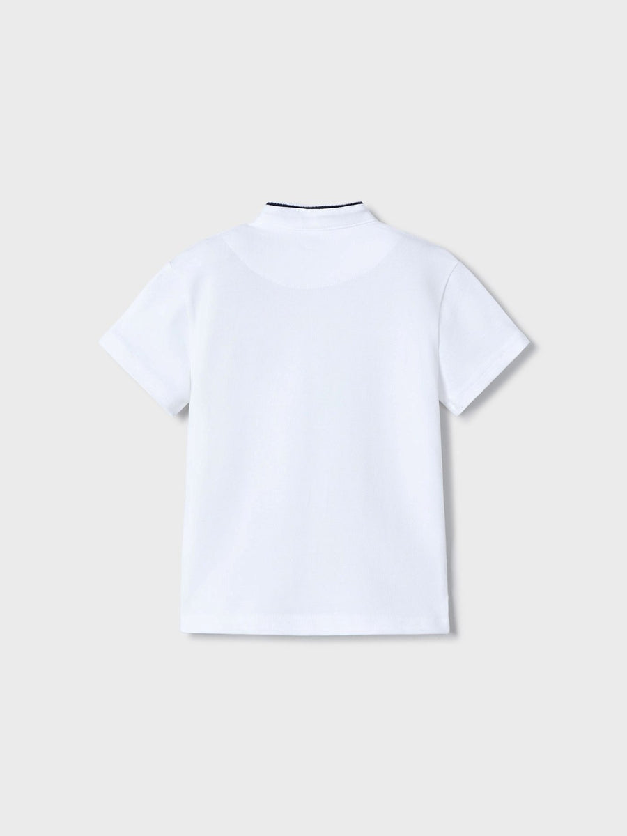Polo m/curta gola mao Branco (Branco)  para Menino - Mayoral