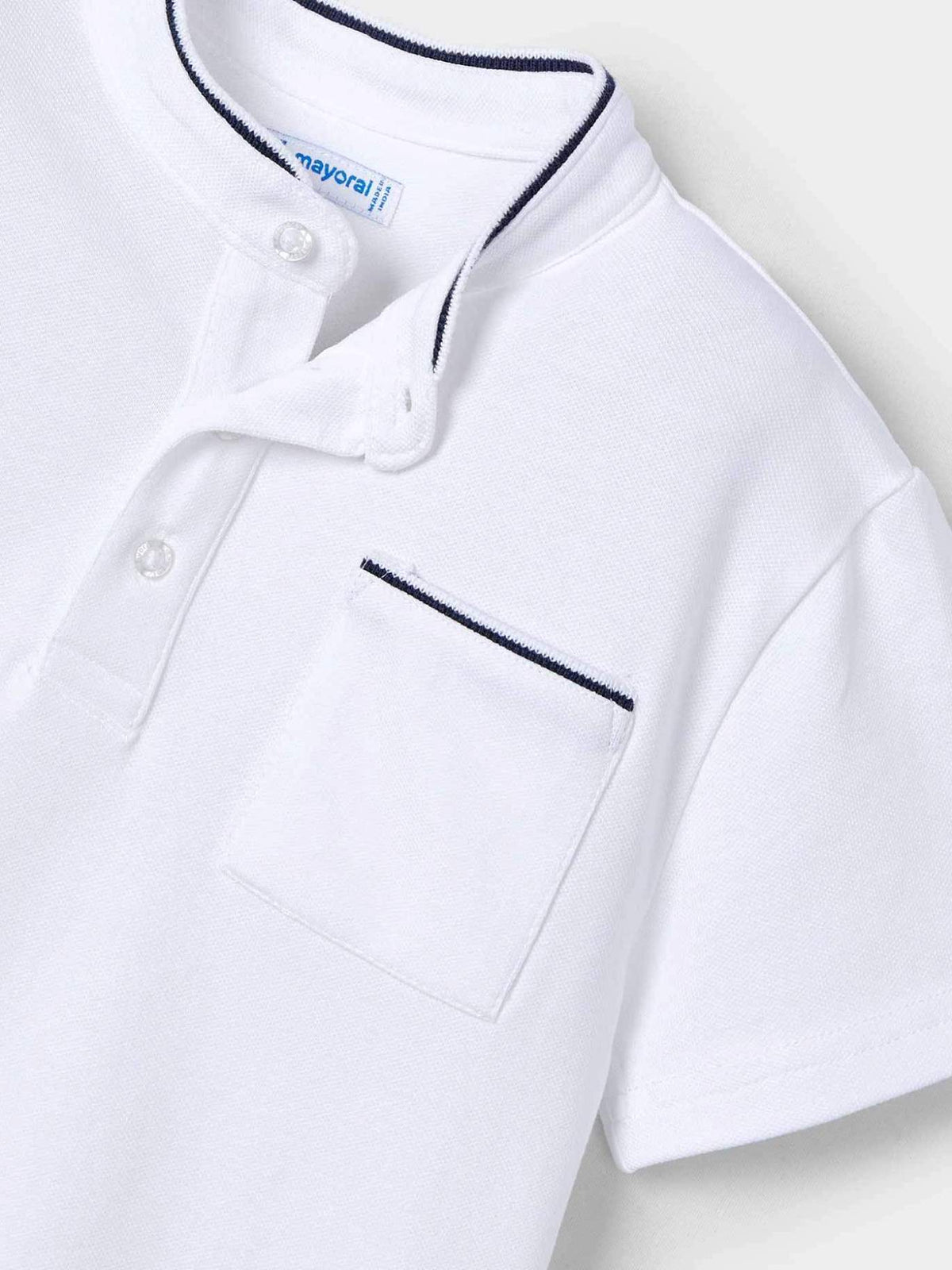 Polo m/curta gola mao Branco (Branco)  para Menino - Mayoral
