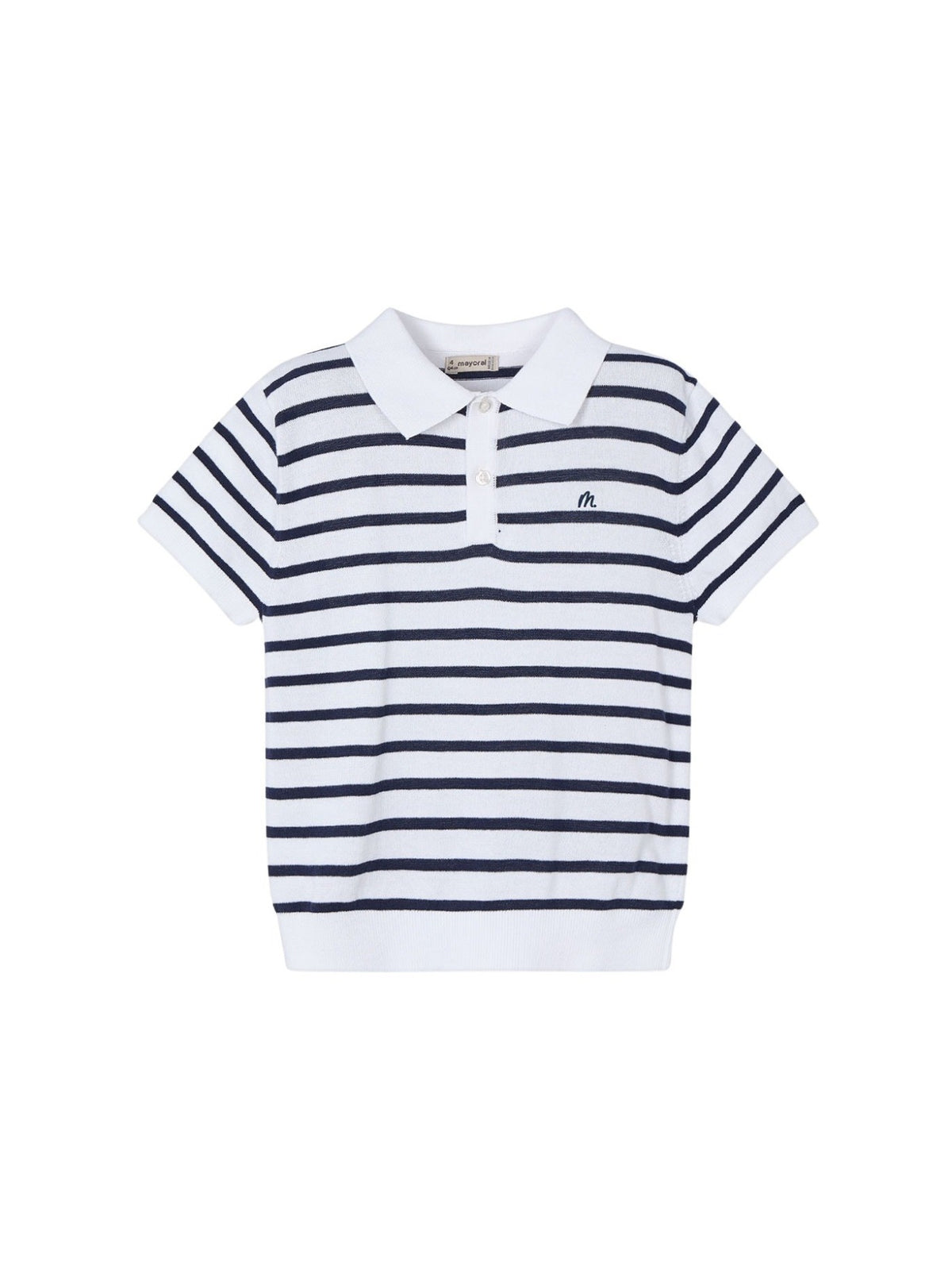 Polo m/curta tricô Bco-marinh (Marinho)  para Menino - Mayoral